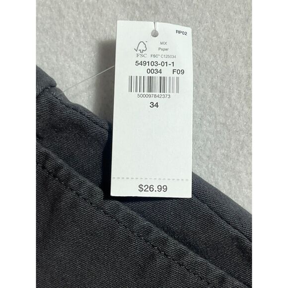 NWT Old Navy Men's Charcoal Gray Slim Flat Front Shorts 9" Size 34 Preppy Golf - Picture 5 of 5